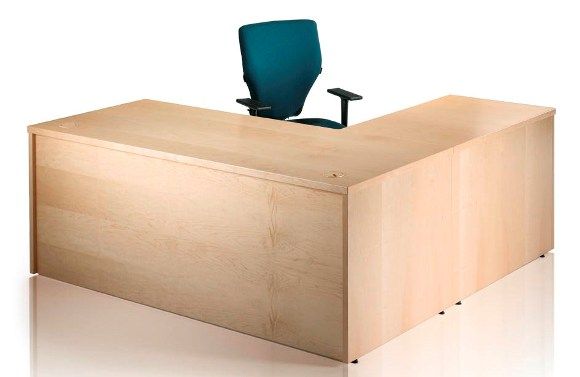 Maple veneer workstation from Abbey range